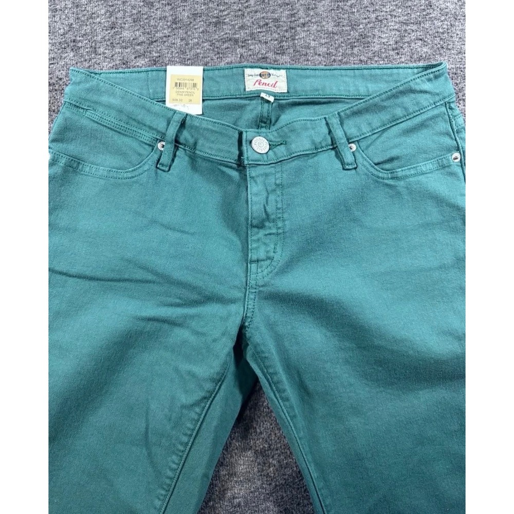 Fossil Vintage Pencil Jeans Womens 29 Pine Green Slim Tapered Denim Pants - Picture 5 of 9